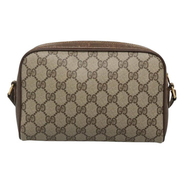 GUCCI GG Supreme Web Sherry Line Bag PVC Beige Gold 116 02 089 Auth BD1622 - 0