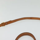 CELINE Macadam Canvas Hand Bag PVC Leather 2way Brown Gold Auth BD1624-14