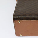 CELINE Macadam Canvas Hand Bag PVC Leather 2way Brown Gold Auth BD1624-17