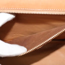 CELINE Macadam Canvas Hand Bag PVC Leather 2way Brown Gold Auth BD1624-23