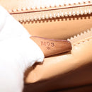 CELINE Macadam Canvas Hand Bag PVC Leather 2way Brown Gold Auth BD1624-12