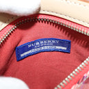 BURBERRY Nova Check Blue Label Shoulder Bag Canvas 2way Pink Silver Auth BD1626-11