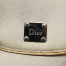 Christian Dior Trotter Canvas Shoulder Bag Nylon White Silver Auth BD1628-17
