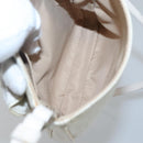 Christian Dior Trotter Canvas Shoulder Bag Nylon White Silver Auth BD1628-10