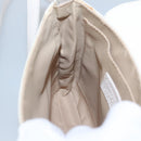 Christian Dior Trotter Canvas Shoulder Bag Nylon White Silver Auth BD1628-19