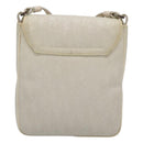 Christian Dior Trotter Canvas Shoulder Bag Nylon White Silver Auth BD1628-2