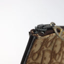Christian Dior Trotter Canvas Clutch Bag Brown Gold Auth BD1629-9