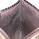 Christian Dior Trotter Canvas Clutch Bag Brown Gold Auth BD1629-18