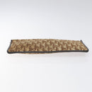 Christian Dior Trotter Canvas Clutch Bag Brown Gold Auth BD1629-6