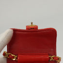 CHANEL Mini Mini Matelasse Charm Lamb Skin Orange CC Auth BD1634-15
