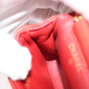 CHANEL Mini Mini Matelasse Charm Lamb Skin Orange CC Auth BD1634-20