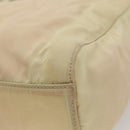 PRADA Chain Shoulder Bag Nylon Beige Auth BD1635-16