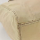 PRADA Chain Shoulder Bag Nylon Beige Auth BD1635-17