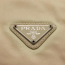PRADA Chain Shoulder Bag Nylon Beige Auth BD1635-18