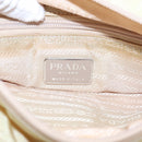 PRADA Chain Shoulder Bag Nylon Beige Auth BD1635-19