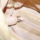 PRADA Chain Shoulder Bag Nylon Beige Auth BD1635-22