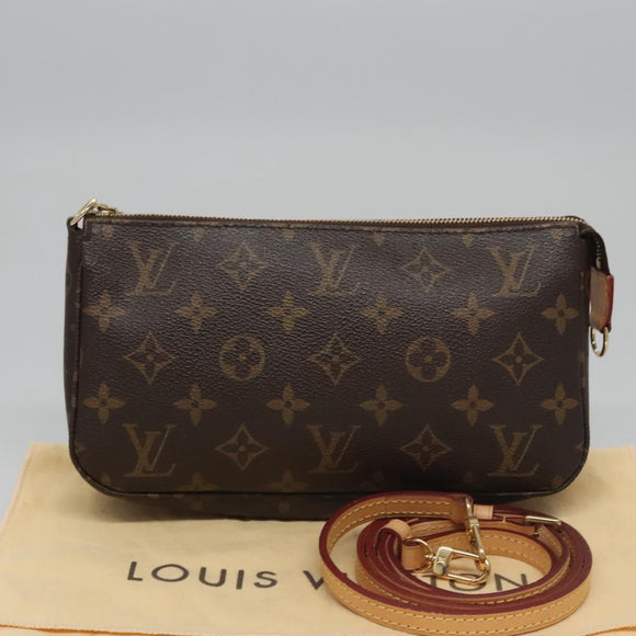 LOUIS VUITTON Monogram Pochette Accessoires Pouch M51980 LV Auth BD164