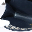 Christian Dior Trotter Canvas Chain Shoulder Bag Navy Gold Auth BD1650-19