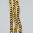 Christian Dior Trotter Canvas Chain Shoulder Bag Navy Gold Auth BD1650-8