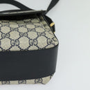 GUCCI GG Supreme Sherry Line Shoulder Bag PVC Navy Gold 904 02 084 Auth BD1652-14