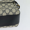 GUCCI GG Supreme Sherry Line Shoulder Bag PVC Navy Gold 904 02 084 Auth BD1652-16