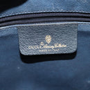 GUCCI GG Supreme Sherry Line Shoulder Bag PVC Navy Gold 904 02 084 Auth BD1652-18