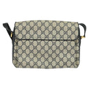 GUCCI GG Supreme Sherry Line Shoulder Bag PVC Navy Gold 904 02 084 Auth BD1652-2