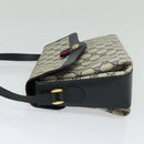 GUCCI GG Supreme Sherry Line Shoulder Bag PVC Navy Gold 904 02 084 Auth BD1652-3