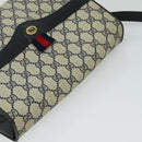 GUCCI GG Supreme Sherry Line Shoulder Bag PVC Navy Gold 904 02 084 Auth BD1652-6