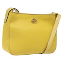 CELINE Shoulder Bag Leather Gold Yellow Auth BD1655-1