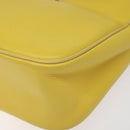 CELINE Shoulder Bag Leather Gold Yellow Auth BD1655-9