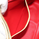 CELINE Shoulder Bag Leather Gold Yellow Auth BD1655-21