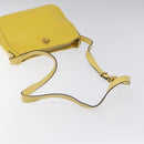 CELINE Shoulder Bag Leather Gold Yellow Auth BD1655-7