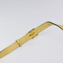 CELINE Shoulder Bag Leather Gold Yellow Auth BD1655-8