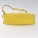 CELINE Shoulder Bag Leather Gold Yellow Auth BD1655-5