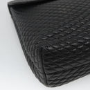 BALLY Hand Bag Leather Black Gold Auth BD1660-14