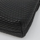 BALLY Hand Bag Leather Black Gold Auth BD1660-15