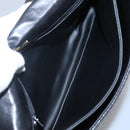 BALLY Hand Bag Leather Black Gold Auth BD1660-11