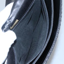 BALLY Hand Bag Leather Black Gold Auth BD1660-12