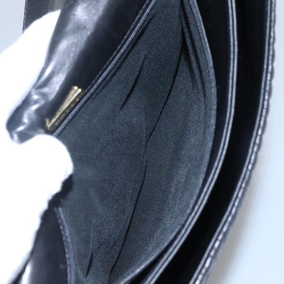 BALLY Hand Bag Leather Black Gold Auth BD1660