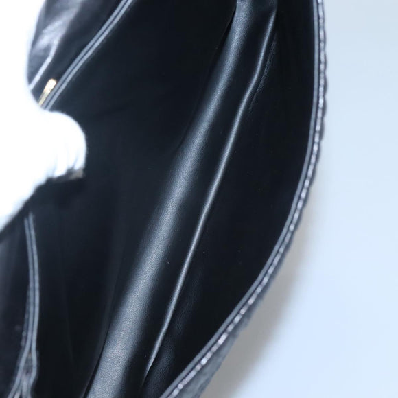 BALLY Hand Bag Leather Black Gold Auth BD1660