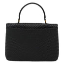 BALLY Hand Bag Leather Black Gold Auth BD1660-2