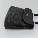 BALLY Hand Bag Leather Black Gold Auth BD1660-4
