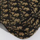 Christian Dior Trotter Canvas Shoulder Bag Navy Gold Auth BD167-14