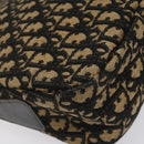 Christian Dior Trotter Canvas Shoulder Bag Navy Gold Auth BD167-16