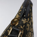Christian Dior Trotter Canvas Shoulder Bag Navy Gold Auth BD167-10