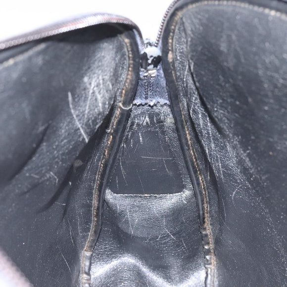 Christian Dior Trotter Canvas Shoulder Bag Navy Gold Auth BD167