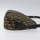 Christian Dior Trotter Canvas Shoulder Bag Navy Gold Auth BD167-3