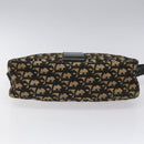 Christian Dior Trotter Canvas Shoulder Bag Navy Gold Auth BD167-5