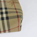 Burberrys Nova Check Shoulder Bag PVC Beige Brown gold Auth BD1678-16